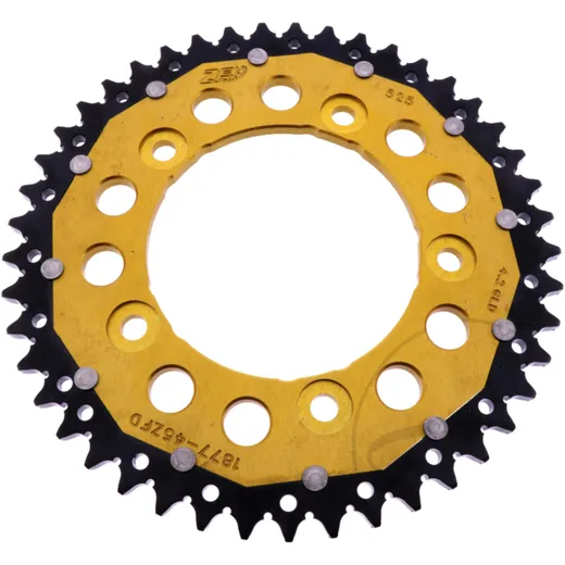 Dual Kettenrad 45Z 525 Teilung gold für Motorräder