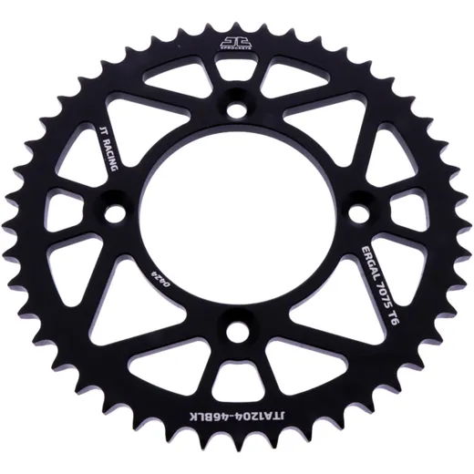 Alu - Kettenrad 46Z Teilung 428 schwarz JT Innendurchmesser 080 Lochkreis 100 passend für: AJP PR3