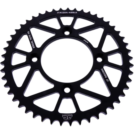 Alu - Kettenrad 49Z Teilung 428 schwarz JT Innendurchmesser 080 Lochkreis 100 passend für: AJP PR3