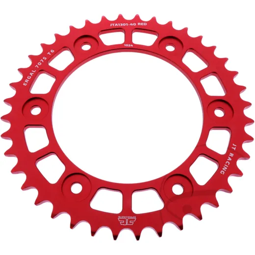 Alu - Kettenrad 40Z Teilung 520 rot JT Innendurchmesser 125 Lochkreis 153 passend für: Honda CRF