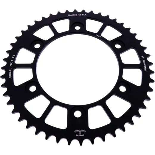 Rear sprocket aluminium 48 tooth pitch 520 black JT inner diameter 134 bolt spacing 160 for: Honda CBR, VTR