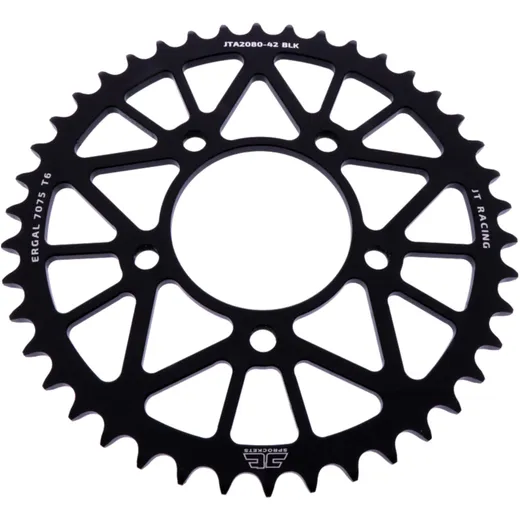 Alu - Kettenrad 42Z Teilung 520 schwarz JT Innendurchmesser 076 Lochkreis 100 passend für: QJMotor SRK