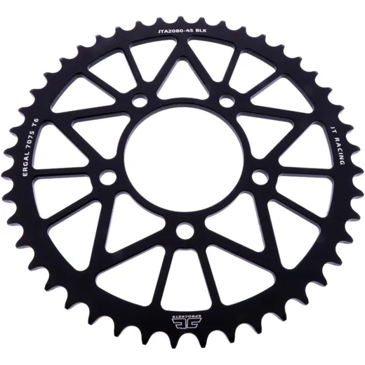 Alu - Kettenrad 45Z Teilung 520 schwarz JT Innendurchmesser 076 Lochkreis 100 passend für: QJMotor SRK