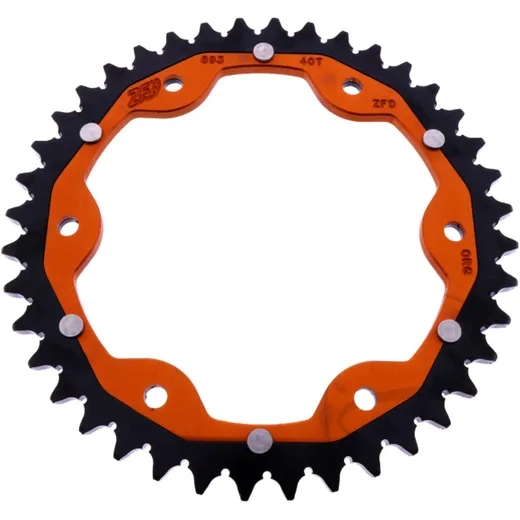 Dual 40-Tooth Sprocket 525 Pitch Orange for: ZF