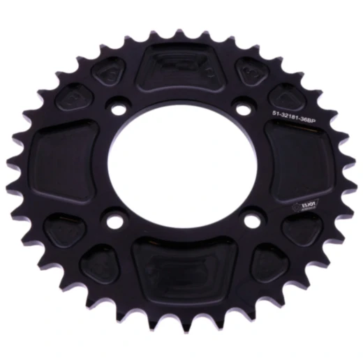 Rear sprocket aluminium 36 tooth pitch 520 black ESJOT for: Beta Evo, Honda Cota