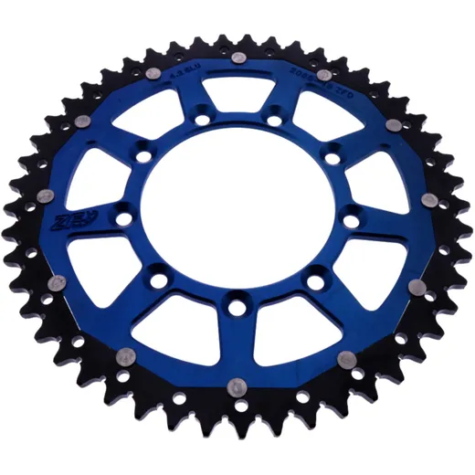 Kettenrad Dual 49Z Teilung 520 blau ZF Innendurchmesser 105 Lochkreis 124 passend für: TM Racing EN, MX