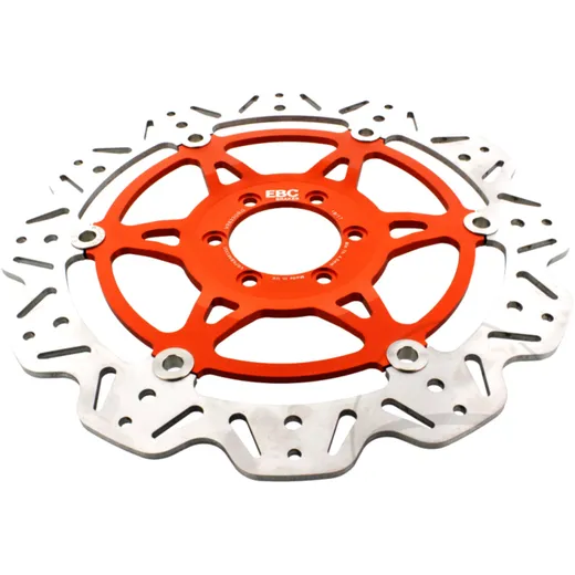 Brake disc vee EBC orange for: Ducati Supersport, 916, SL, Moto Morini Corsaro, 9 1/2, Sport