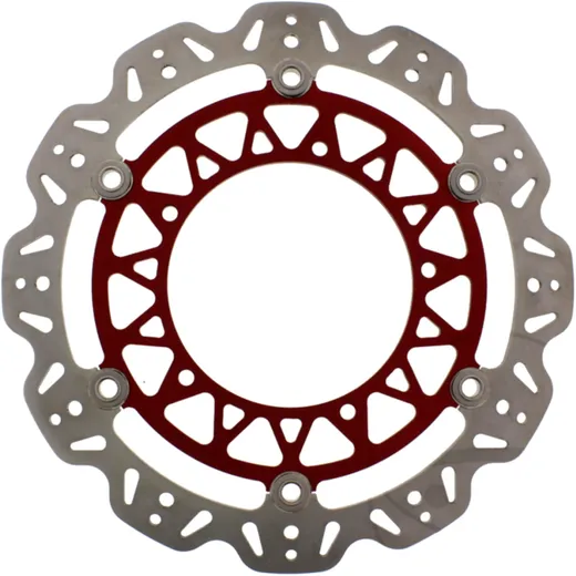 EBC Vee Rotor Floating Brake Disc Red