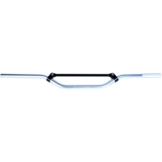 Moto Cross Handlebar with Centre Brace 22mm Silver for Offroad
