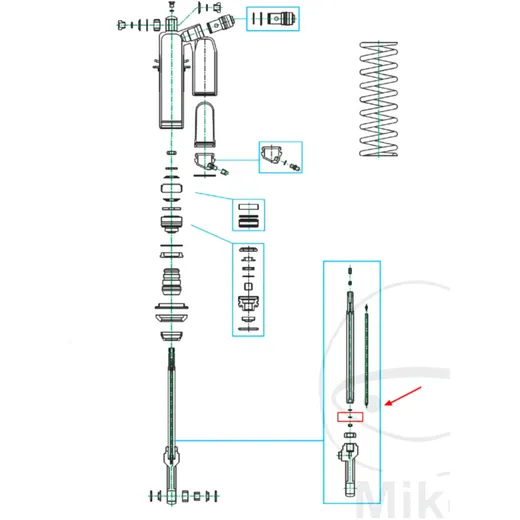 18mm Spacer Kayaba Shock Piston Rod for: Honda, Yamaha_0
