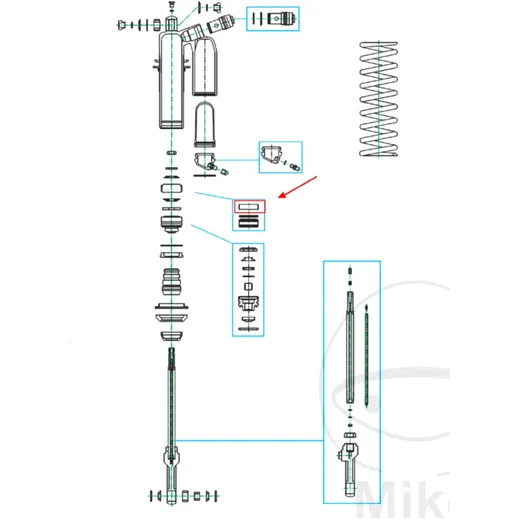 Piston ring rear shock 50 x 12 original KAYABA (KYB) for: Honda