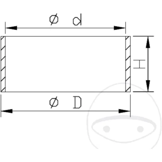 Kolbenring Zugstufe Kayaba 22X24X5 passend für: Kawasaki KLX, K