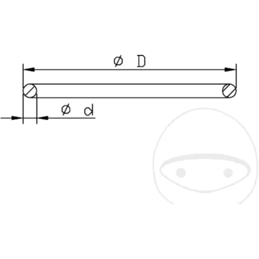 Suspension o - ring 3. 5 x 47 original KAYABA (KYB) for: Kawasa