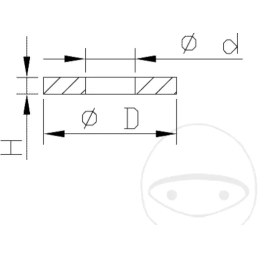 Unterlegscheibe Kayaba 8X20X1. 6 Zug - / Druckstufe passend für