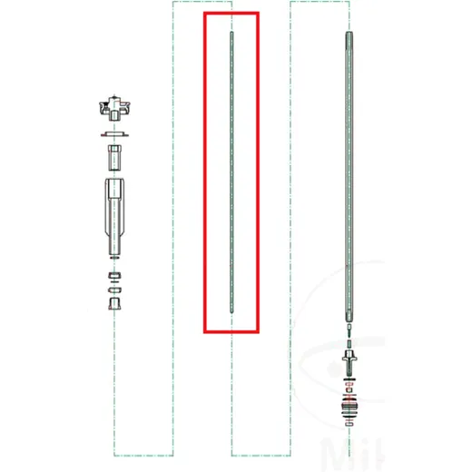 Druck Stange für Gabel Zugstufe KYB_0