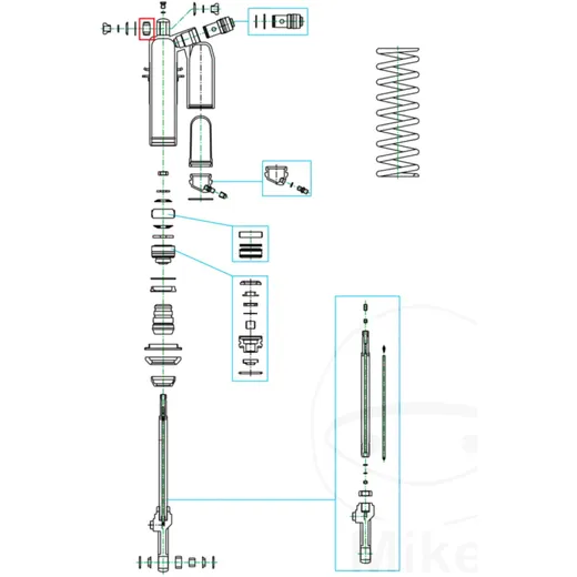 Eye bearing suspension strut KAYABA for: Sherco SE, SEF_0