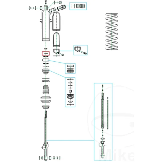 Washer piston rod KAYABA shock absorber for: CAN - AM DS, Kawas