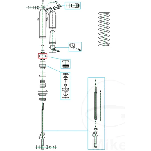 Piston compression 50mm KAYABA for: Honda CRF, Kawasaki KX_0