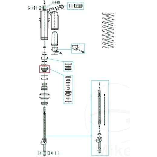 Sealing head KAYABA 46/16 mm for: Kawasaki KX, Honda CR_0