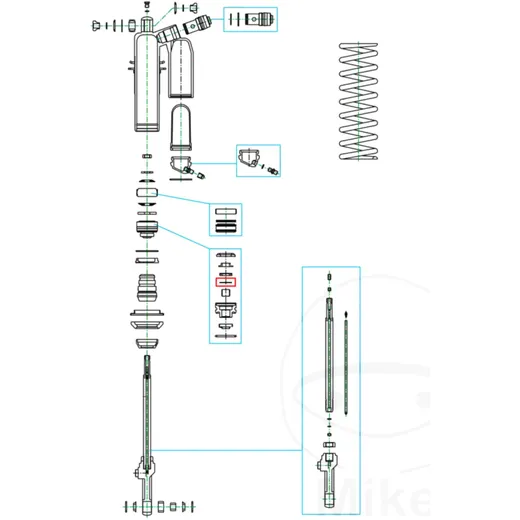 Washer for sealing head KAYABA shock absorber for: Kawasaki KX,