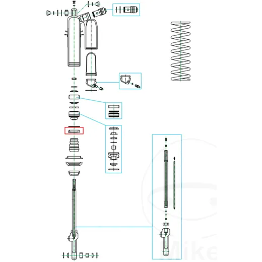 Zylinder Kappe Federbein Kayaba 50/16 mm passend für: Honda CRF