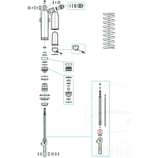 Hülse für Kolbenstange KYB Federbein Edelstahl 18 mm_0