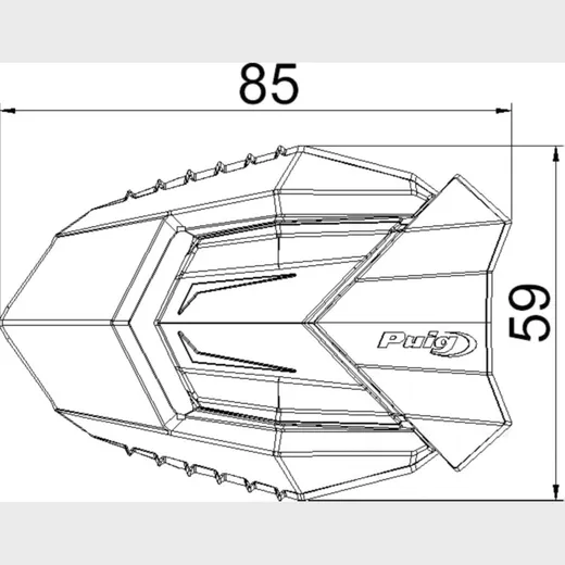 Anbausatz + Pad Puig 9674N_1