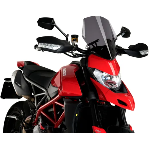 Sports screen new gen PUIG for naked bike dark for: Ducati Hypermotard