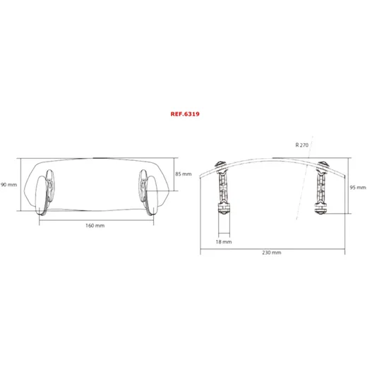 Multi - adjustable visor short PUIG smoke grey for: Honda NT_0