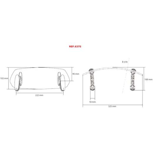 Aufsatz Scheibe lang Puig transparent passend für: Honda ST_0