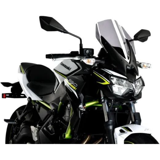 Touring screen new gen PUIG for naked bike smoke grey for: Kawasaki Z