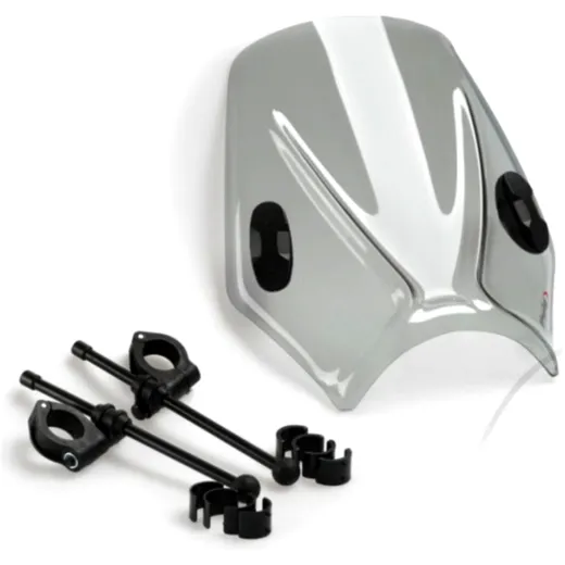 Screen mito PUIG smoke grey for: Honda CB, CBF, VT, Kawasaki VN, Vulcan, W
