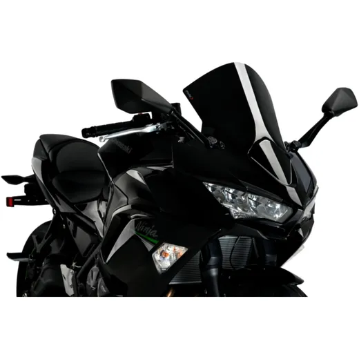 Screen r - racing PUIG black for: Kawasaki Ninja