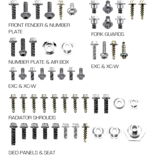 Fairing bolt kit 54 - piece JMP for: KTM xc/sx/exc/xcw_0