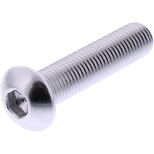 Linsenschraube Aluminium M10 x 1.25 mm 45 mm silber