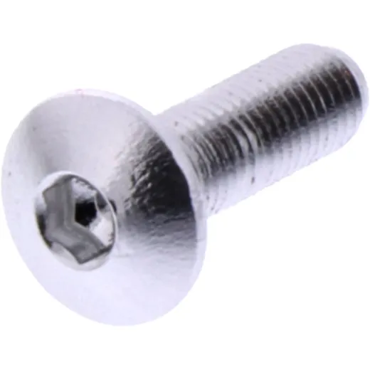 Linsenschraube M4X0.5 mm 12 mm Aluminium Silber