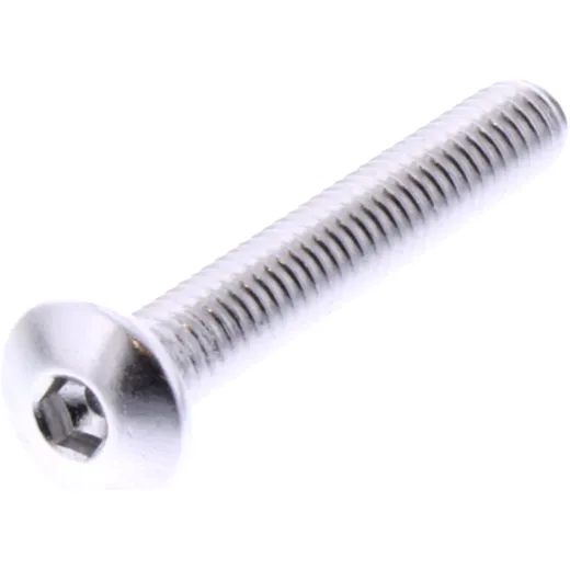 DOME HEAD BOLT JMP BOLT M4X0.7MM 25MM ALUMINIUM SILVER