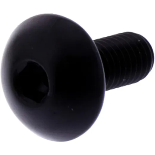 DOME HEAD BOLT M5X0.8MM 12MM BLACK ALUMINIUM