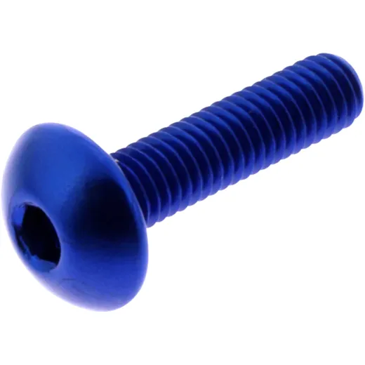 DOME HEAD JMP BOLT M5X0.8MM 20MM ALUMINUM BLUE