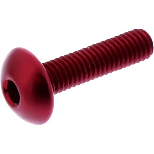DOME HEAD BOLT JMP BOLT M5X0.8MM 20MM ALUMINIUM RED