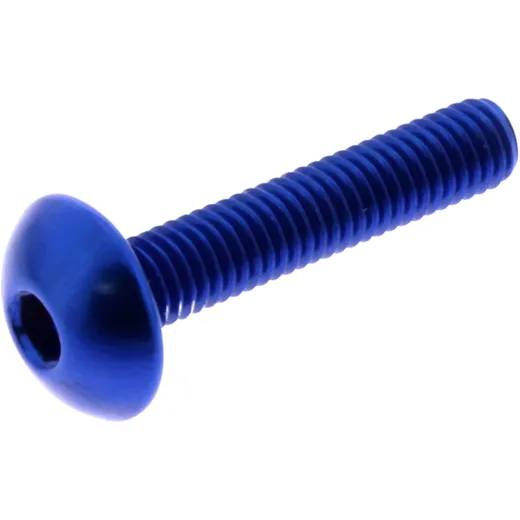 DOME HEAD BOLT JMP M5X0.8MM 25MM ALUMINIUM BLUE
