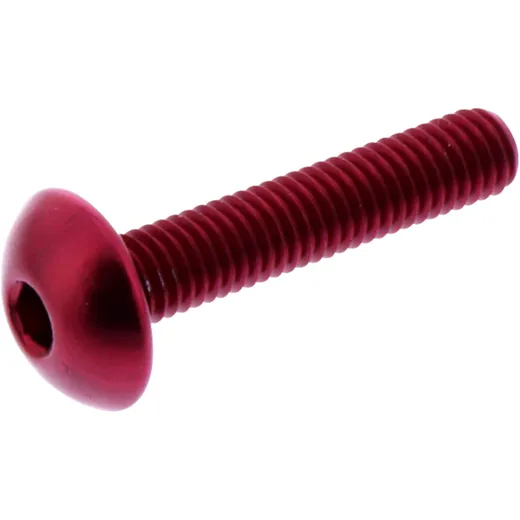 DOME HEAD BOLT JMP BOLT M5X0.8MM 25MM ALUMINIUM RED