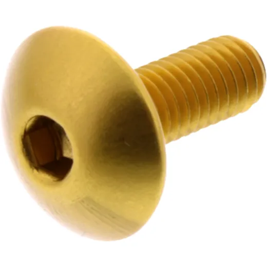 DOME HEAD BOLT JMP BOLT M6X1.00MM 16MM ALUMINIUM GOLD