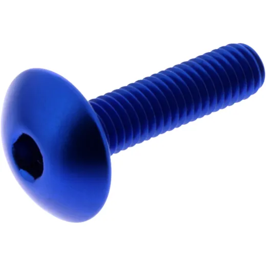 DOME HEAD BOLT for Motorcycles JMP BOLT M6X1.00MM 25MM ALUMINIUM BLUE