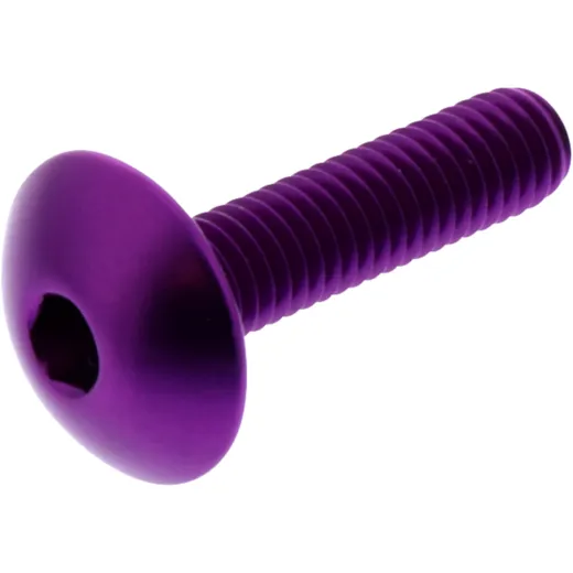 DOME HEAD BOLT JMP M6X1.00MM 25MM ALUMINIUM PURPLE for motorcycles