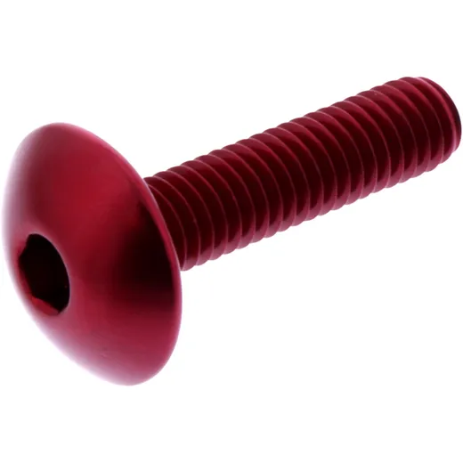 DOME HEAD BOLT JMP BOLT M6X1.00MM 25MM ALUMINIUM RED