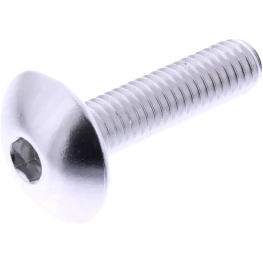 Linsenschraube M6X1,00 mm 25 mm Alu silber