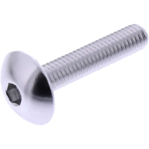 DOME HEAD BOLT for JMP BOLT M6X1.00MM 30MM ALUMINIUM SILVER