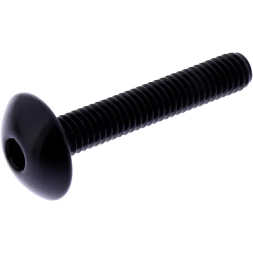 Linsenschraube M6X1.00 mm 35 mm Aluminium schwarz