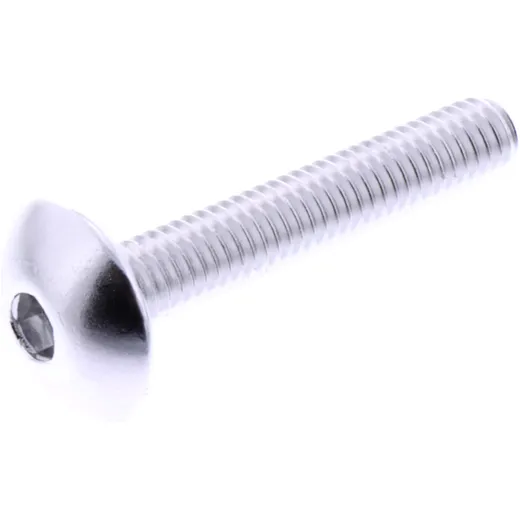 Linsenschraube M6X1.00 mm 35 mm Alu silber